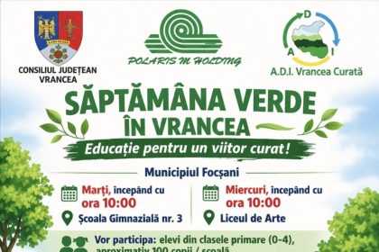 Educatia ecologica incepe cu noile generatii activitati dedicate elevilor din Focsani in cadrul Saptamanii Verzi
