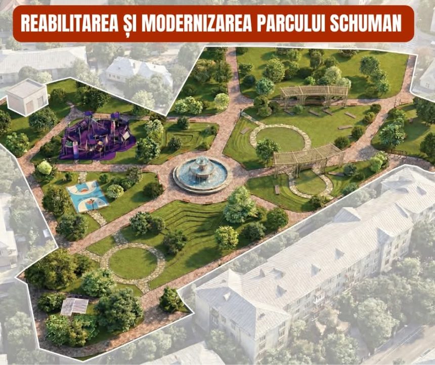 FOTO Focsani Parcul Schuman va fi renovat si modernizat cu fonduri europene