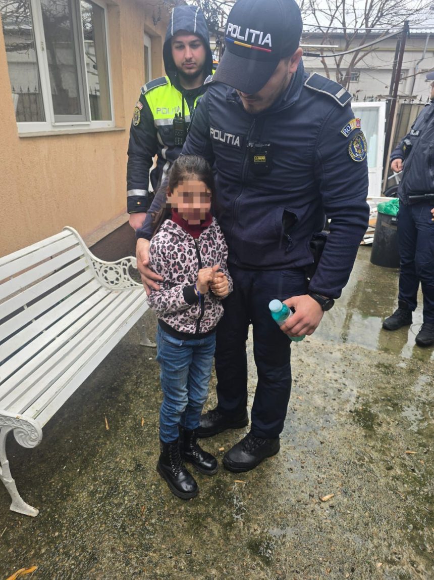 O fetita de 7 ani s a pierdut astazi in Piata Moldovei din Focsani dar a fost gasita repede de politie si jandarmerie