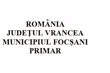 Consiliul Local al Municipiului Focsani convocat in sedinta extraordinara pe data de 15 aprilie 2026