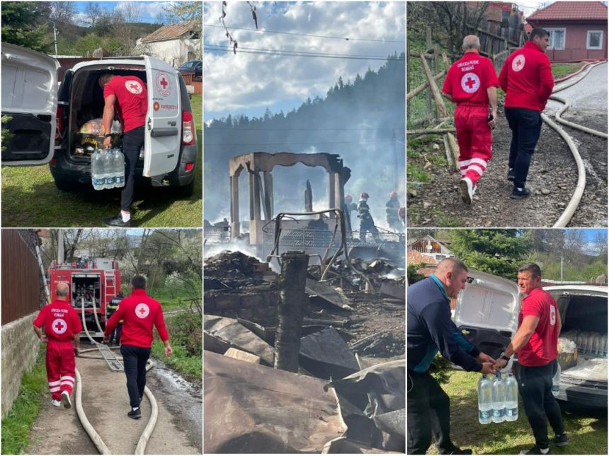 FOTO Crucea Rosie Vrancea impreuna cu locuitorii din Soveja