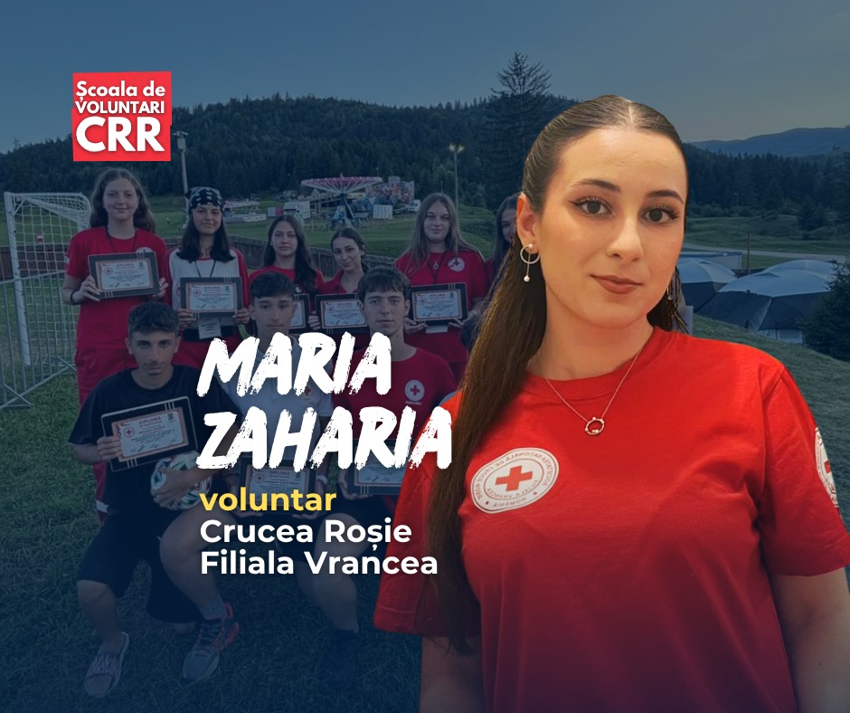 FOTO Maria Miruna Zaharia voluntara in marea familie a Crucii Rosii