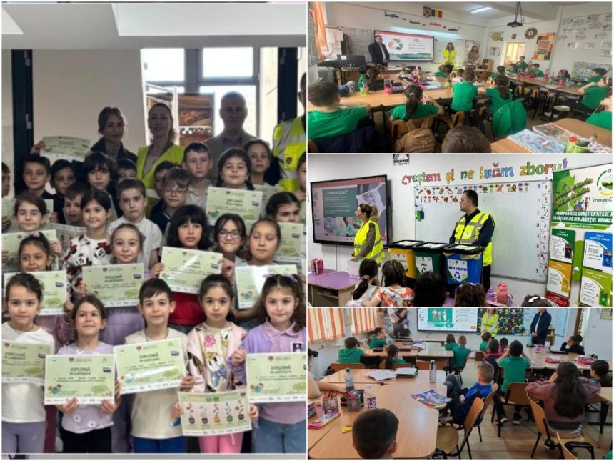 FOTO Saptamana Verde Aktivitati organizate de SC Polaris MHolding si asociatia ADI Vrancea Curata in trei scoli din Focsani
