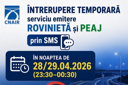 Fara rovinieta si taxa de pod prin SMS in aceasta noapte