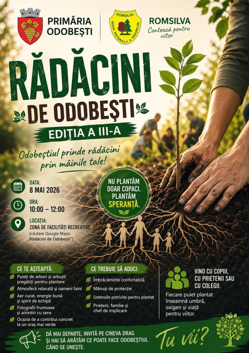 Primarul Daniel Nicola invita comunitatea la evenimentul Radacini de Odobesti