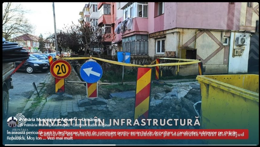 VIDEO Adjud Se desfasoara lucrari de modernizare a infrastructurii de comunicatii