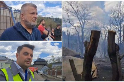 video foto primele imagini ale dezastrului provocat de incendiul de la soveja cauza probabila a incendiului declaratiile prefectului si primarului