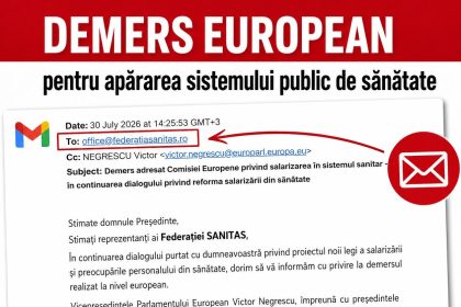 Federatia SANITAS actiune la Bruxelles impreuna cu PSD pentru legea salarizarii