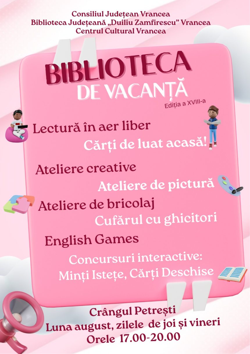 Centrul de Informare din Crangul Petresti spatiul filialei de vacanta a Bibliotecii Judetene
