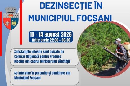 Dezinsectie in Focsani in perioada de astazi pana vineri