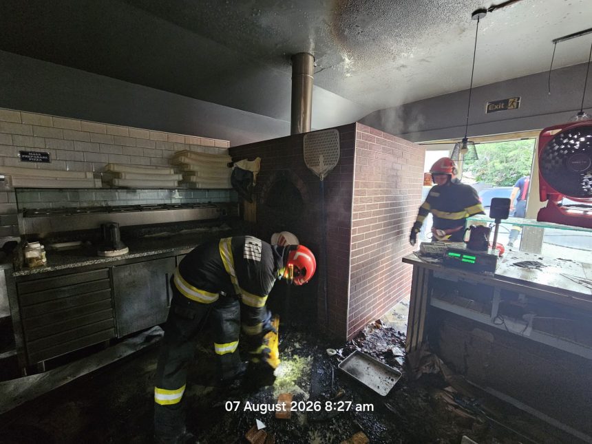 FOTO Incendiu la o pizzerie din Focsani