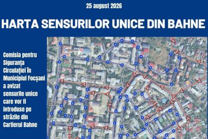 Focsani Anunt privind sensurile unice in Cartierul Bahne