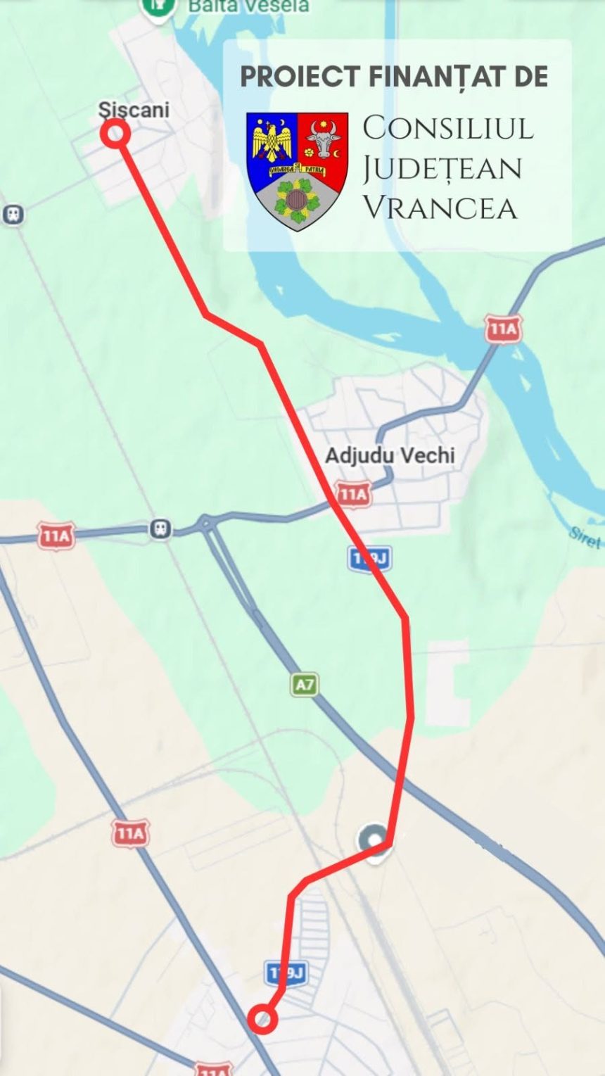 Investitii CJ Vrancea DJ 119J Adjud Adjudu Vechi Siscani incepe etapa de asfaltare