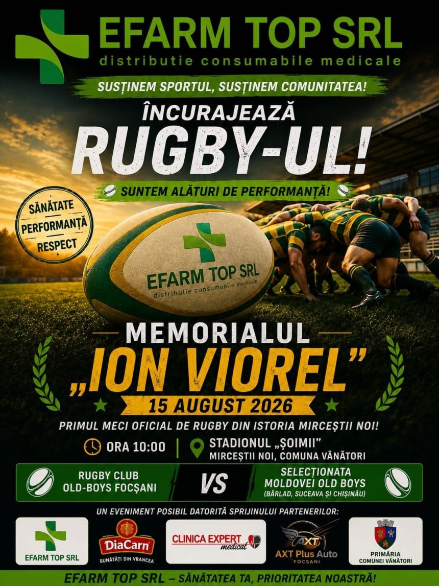 Memorialul Ion Viorel pe 15 august la Stadionul Soimii din Mircestii Noi