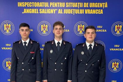 Trei ofiteri absolventi ai Facultatii de Pompieri s au integrat in echipa ISU Vrancea