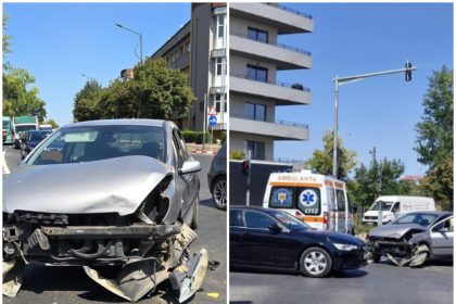 ULTIMA ORA FOTO Accident in Focsani Doua femei au fost ranite in urma ciocnirii dintre doua masini