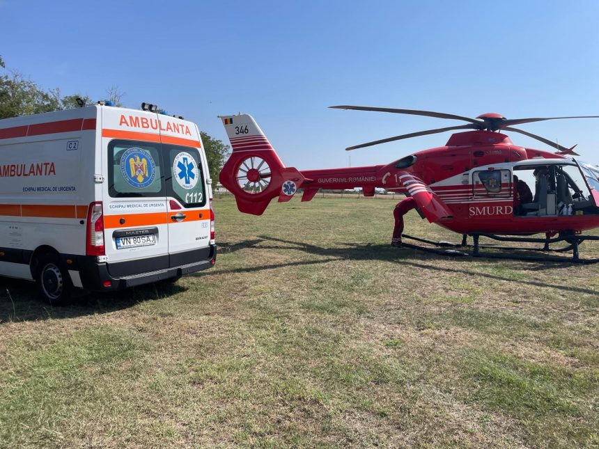 ULTIMA ORA Tanarul sever ranit in accidentul din Focsani a fost transferat de urgenta la Bucuresti cu un elicopter SMURD