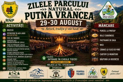 Zilele Parcului Natural Putna Vrancea la finele lunii august Doua zile dedicate naturii traditiilor si distractiei la intrarea in Cheile Tisitei