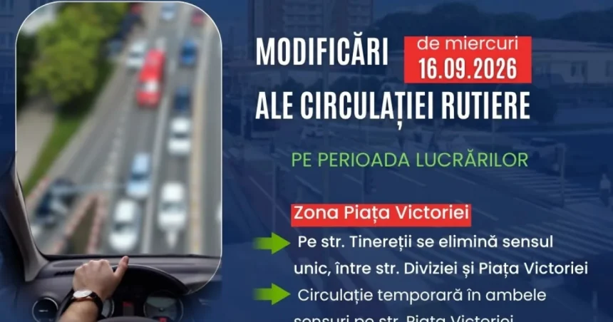 Focșani: Încep lucrările în Piața Victoriei. Schimbări în circulația rutieră
