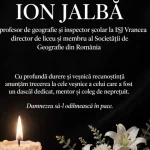 Profesorul Ion Jalbă, inspector școlar și director de liceu, a murit